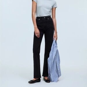 Black Wash Straight Leg Jeans